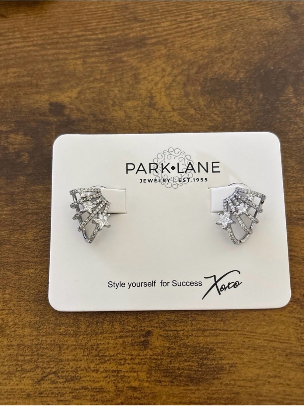 Park Lane silver star earrings
